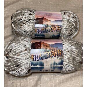 2 Skeins Lion Brand Hometown Super Bulky Wt Yarn Color 302 Aspen Tweed Dye Lot 1